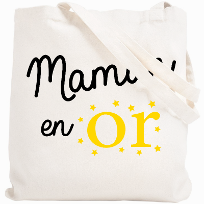 Boutique tote bag maman en or - Angora