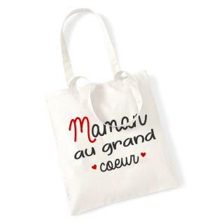Tote bag Maman au grand coeur - Angora