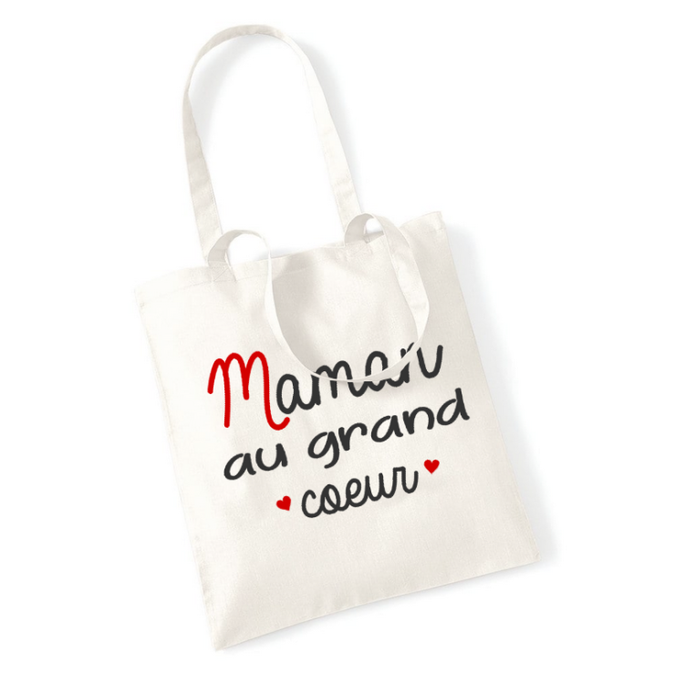 Tote bag Maman au grand coeur - Angora