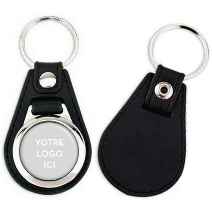 Porte clés personnalisable simili cuir