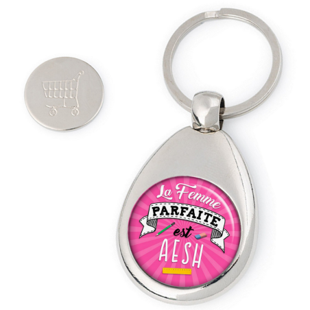       Porte clés jeton de caddie AESH
    