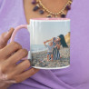 Mug photo avec texte rose - Mugs personnalisés