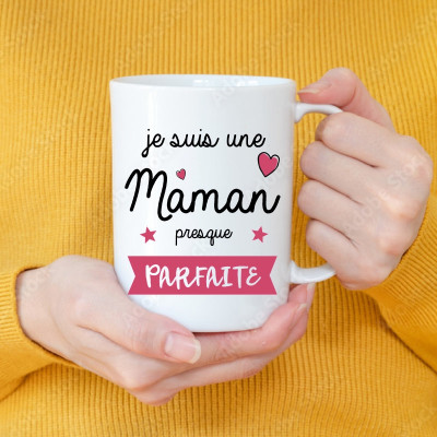 Boutique mug maman presque parfaite - Idée cadeau maman - Tasse Maman - angora