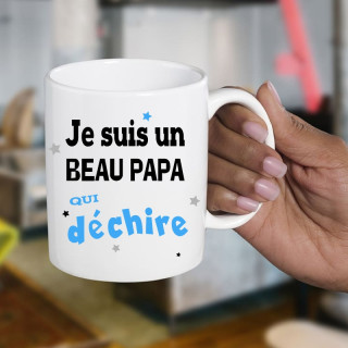 Achat mug beau papa qui déchire