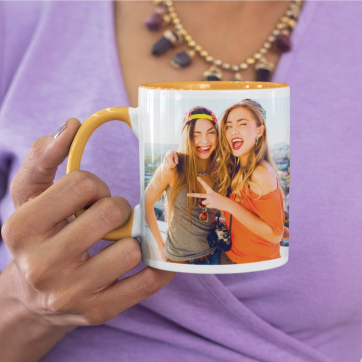 Mug photo orange à personnaliser - Mug orange pas cher