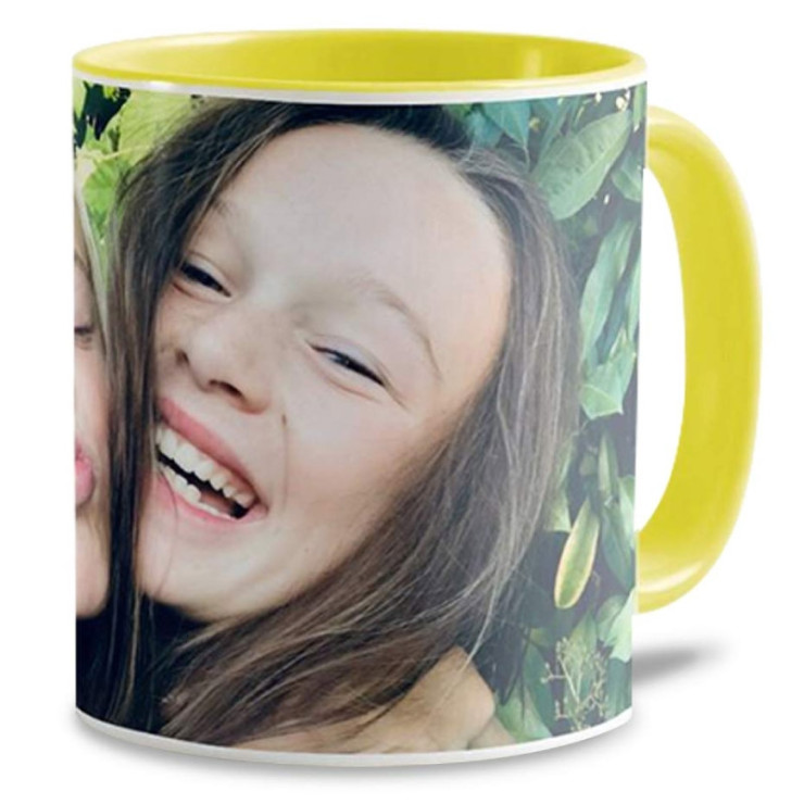 Mug personnalisé jaune - Mug photo à personnaliser jaune