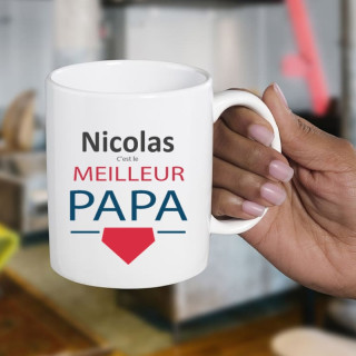 Boutique mug papa personnalisé - Avec prénom - blanc