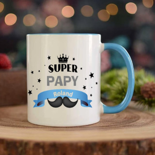 Boutique mug papy personnalisé - Bleu
