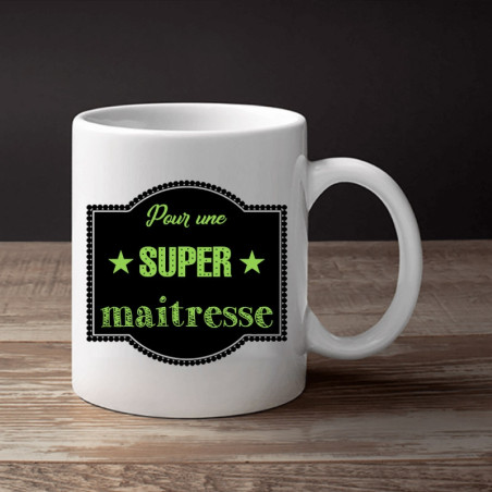       Mug maîtresse - Tasse a cafe pour maitresse - Cadeau - Anniversaire - Fin d'école
    