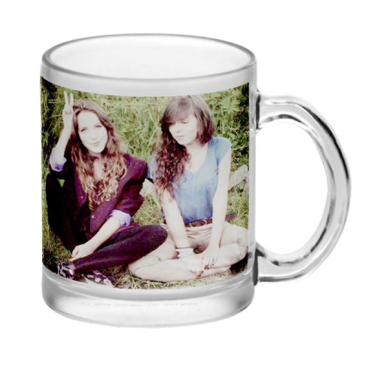 Tasse en verre personnalisable avec photo texte image