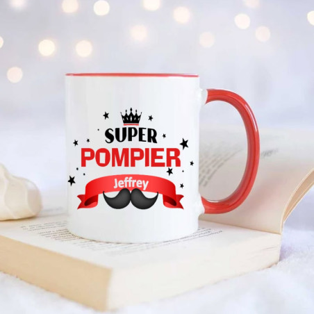       Mug pompier - Tasse personnalisé pompier - Cadeau anniversaire fête sainte barbe
    