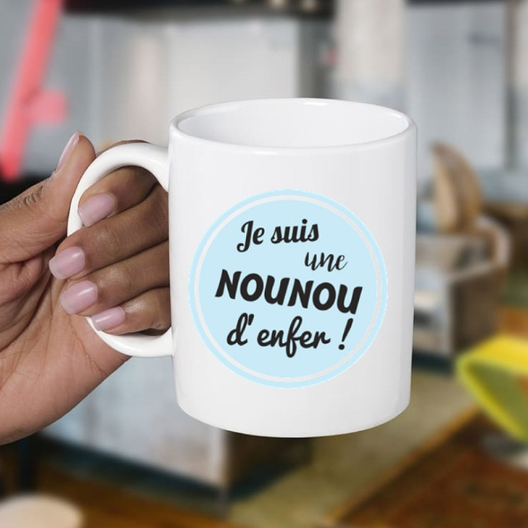 Mug nounou - Tasse personnalisé nounou - Cadeau anniversaire fête