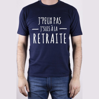 Boutique t-shirt retraite - Tee-shirt j'peux pas j'suis à la retraite - Homme - Bleu