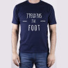 Tee-shirt j'peux pas j'ai foot - Bleu - T-shirt Homme