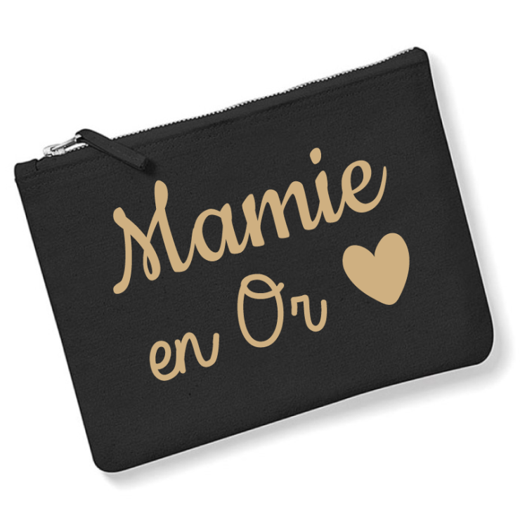 Pochette Mamie en Or - Cadeau anniversaire - Fête