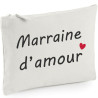 Pochette Marraine d'amour - Trousse maquillage Blanche - Trousses