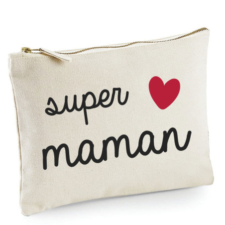       Pochette Maman - Pochette à maquillage Maman - Idée cadeau maman- Anniversaire - Fête des mères - angora
    