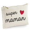 Pochette Maman - Pochette à maquillage Maman - Idée cadeau maman- Anniversaire - Fête des mères - angora - Trousses