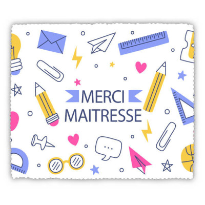 Lingette microfibre Merci maitresse - Lunette