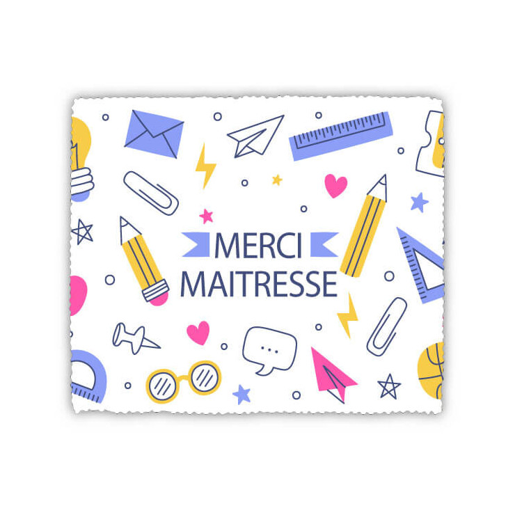 Lingette microfibre Merci maitresse - Lunette