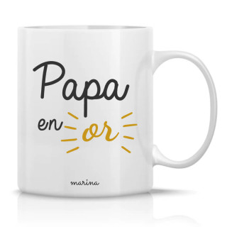 Mug Papa en Or