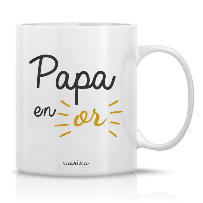 Mug Papa en Or