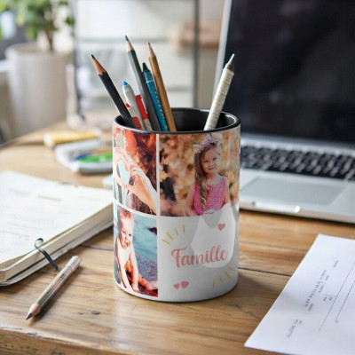 Pot à crayon personnalisé avec photo