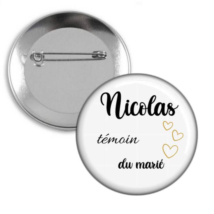       Badge témoin du marié
    