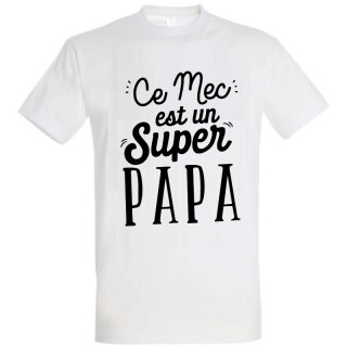 Achat t-shirt Ce mec est un Super Papa - Gris chiné