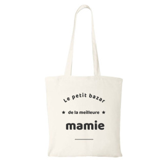 Boutique tote bag mamie - Couleur beige