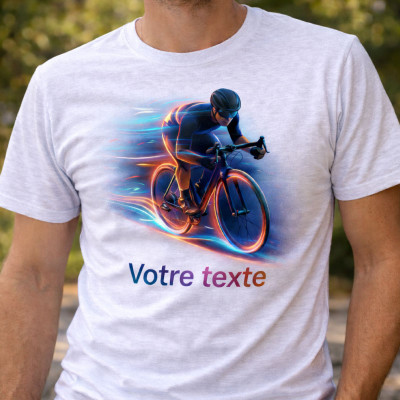 T-shirt personnalisé gris chiné homme