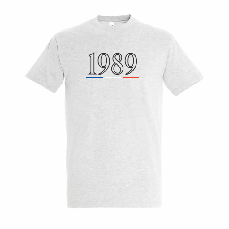 T-shirt année de naissance Gris chiné