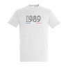 T-shirt année de naissance - Blanc chiné