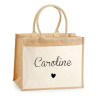 Sac en jute avec prénom personnalisé - Cabas