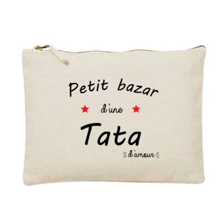 Boutique trousse "Petit bazar d'une Maman, tata, cousine, amie,... d'amour"