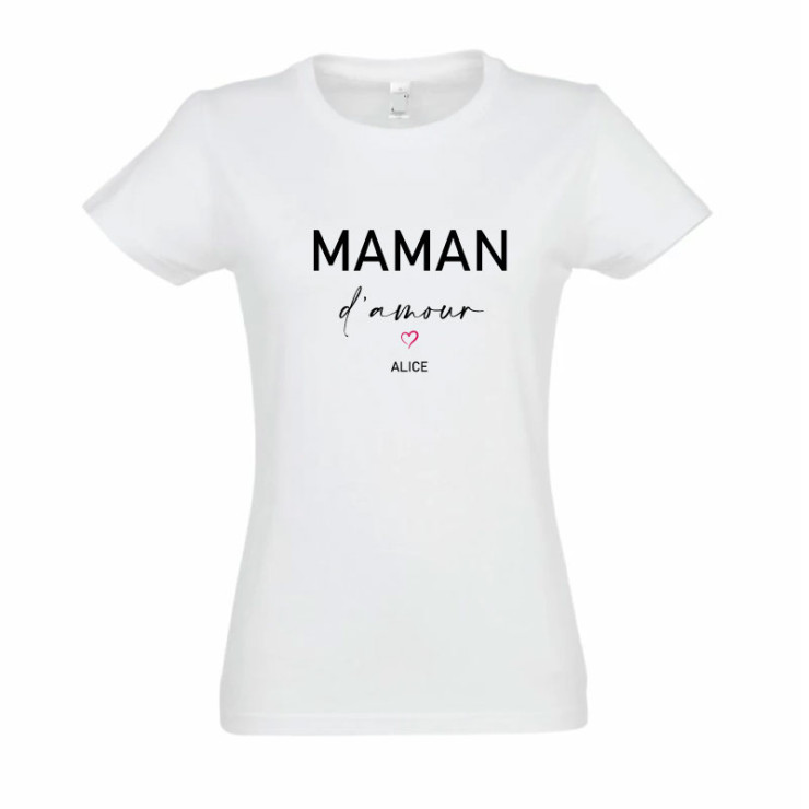 T-shirt Maman d'amour personnalisable