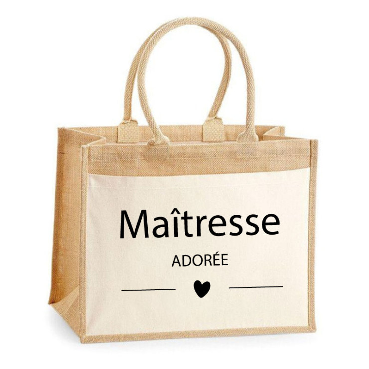       Sac Maîtresse adorée - cadeau parfait pour la fin de l’année scolaire
    