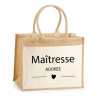 Sac Maîtresse adorée - cadeau parfait pour la fin de l’année scolaire - Cabas