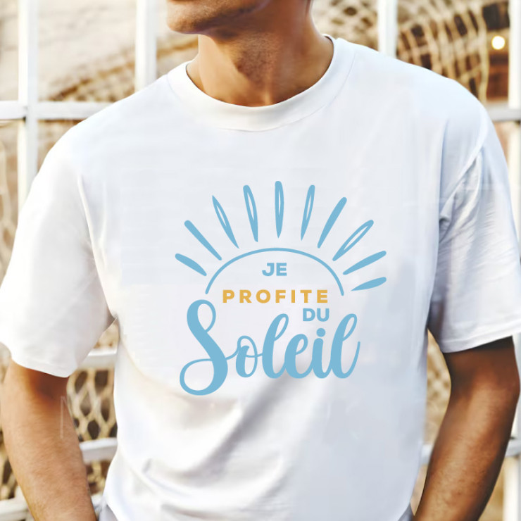       T-shirt Je profite du soleil
    
