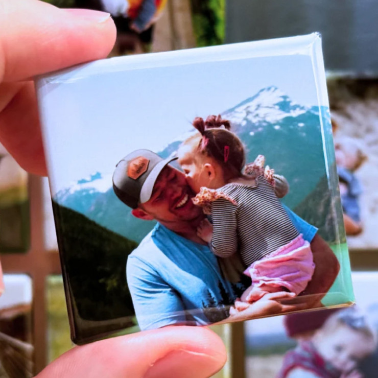 Magnet photo personnalisé carré