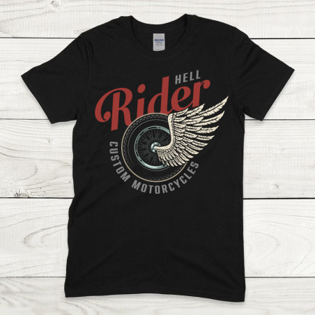       T-Shirt noir motard Rider
    
