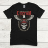 T-Shirt Noir motard Américan Custom - T-shirt Homme