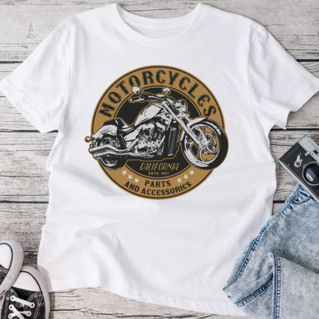       T-Shirt blanc motard California
    