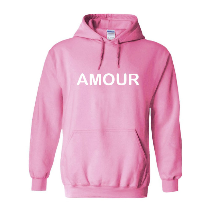 Sweat à capuche AMOUR - Rose