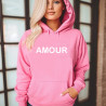 Sweat AMOUR - Rose - Sweat femme