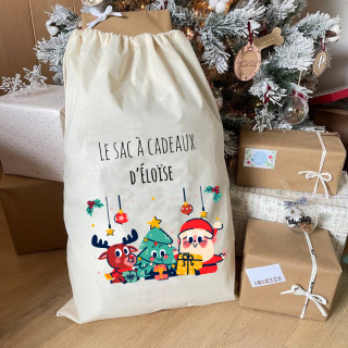 Boutique sac cadeaux Noël tissu