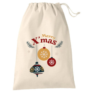 Sac à cadeau Merry X'mas XL
