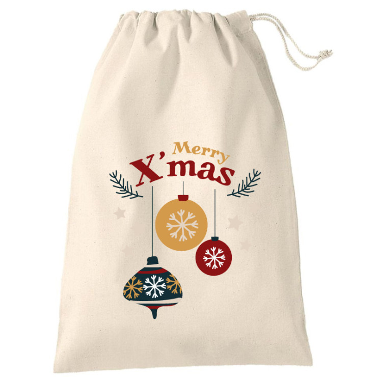 Sac à cadeau Merry X'mas XL