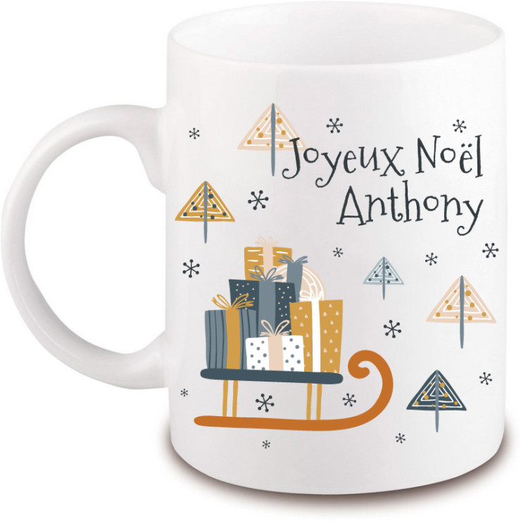 Mug de Noël personnalisé