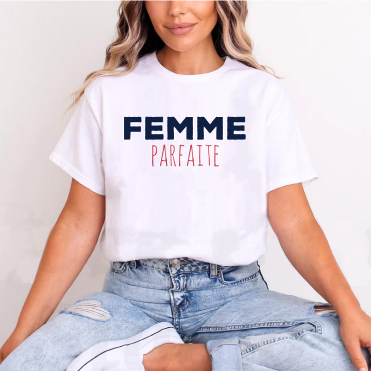 T-shirt Blanc Femme Parfaite